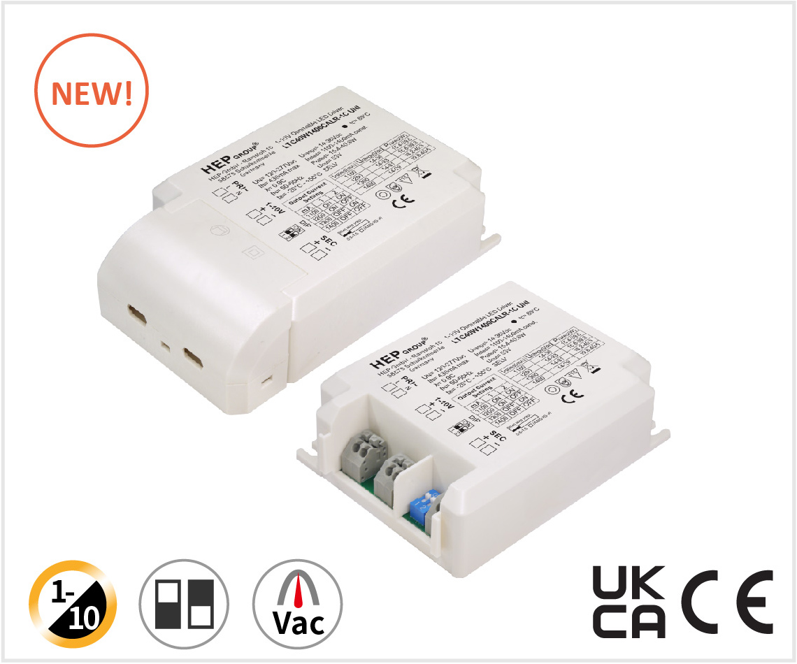 LTC 40W 1100-1400mA UNI寬電壓 DIP-Switch 1-10V調光