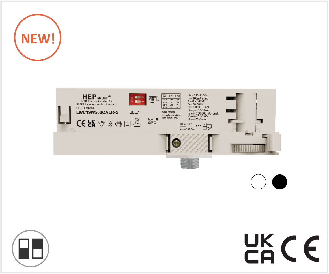 LWC 19W 250-500mA DIPswitch 轨道灯专用 恒流驱动器