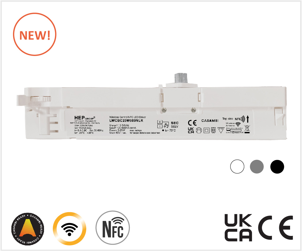 LWCBC 25W 120-600mA NFC CASAMBI